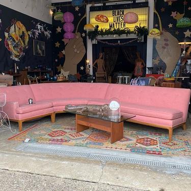 Pink mid store century couch