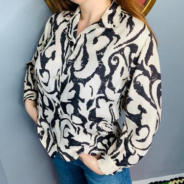 Vtg 1960s abstract blouse by Rhoda lee 