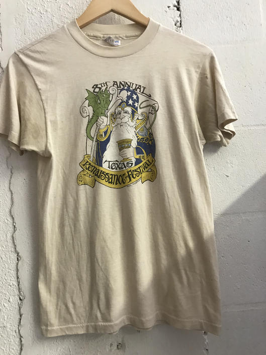 Vintage 70s 8th Texas Renaissance Festival Graphic Tee M 3338 by TCWOnline from The Clothing Warehouse of Atlanta, GA | ATTIC