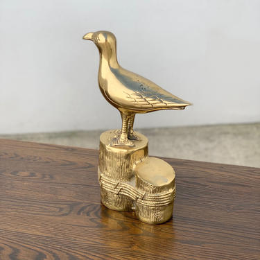 Brass Seagull Sculpture