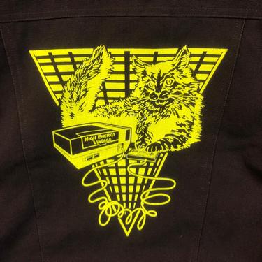 High Energy Vintage Silkscreened Jacket-Brown Large
