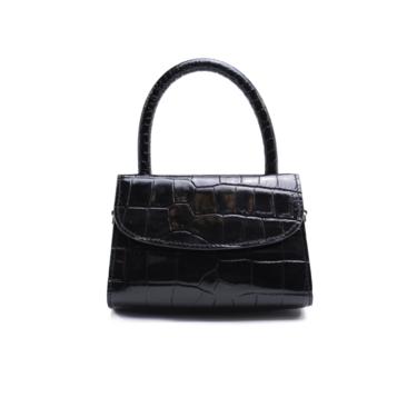 BY FAR Croc Embossed Mini Bag