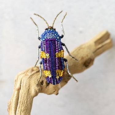 Embroidered Castiarina Beetle Pin