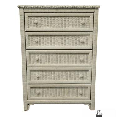 LEXINGTON / HENRY LINK Rustic Country Style 35" White Wicker Chest of Drawers 299-307 