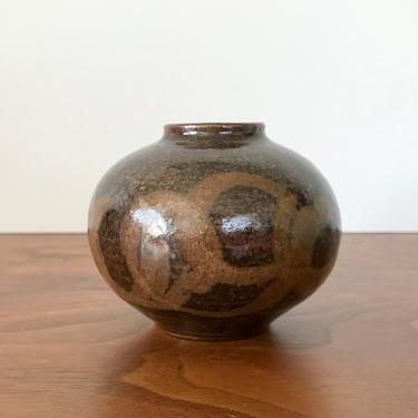 Vintage Mid Century Studio Pottery Weed Pot, Signed Fletcher 