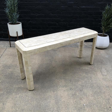 Mid-Century Modern Maitland Smith Tessellated Stone Marble Console Table, c.1970’s 