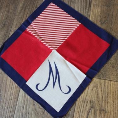 Vintage 1950s Red White Blue Letter 