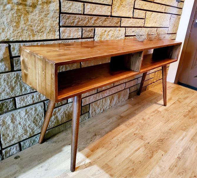 Mid Century Modern Entry Table Sofa Table In Stock By Orwadesigns From Orwa Designs Of Toledo Wa Attic