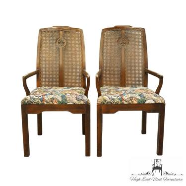 Set of 2 DREXEL HERITAGE Asian Chinoiserie Dining Arm Chairs 738-830 