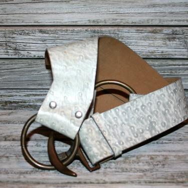 80s Belts for Women Blue Gray Ostrich Cinch | Magpie & Otis  display picture 1