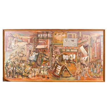 Large Industrial Themed Painting