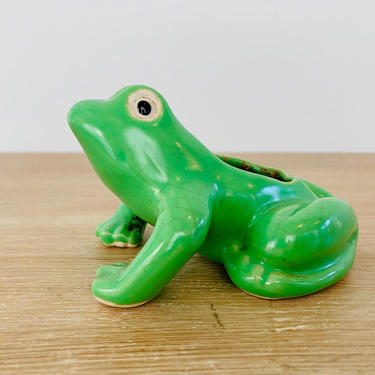 Vintage Frog Ceramic Planter Made in Japan 