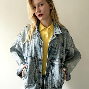 80's acid best sale wash denim jacket