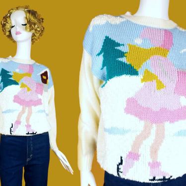 Vintage 90s novelty sweater. By Sheridan Square. (Size S) 
