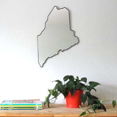 Maine Mirror / Wall Mirror State Outline Silhouette ME Wall Art Shape Accent 