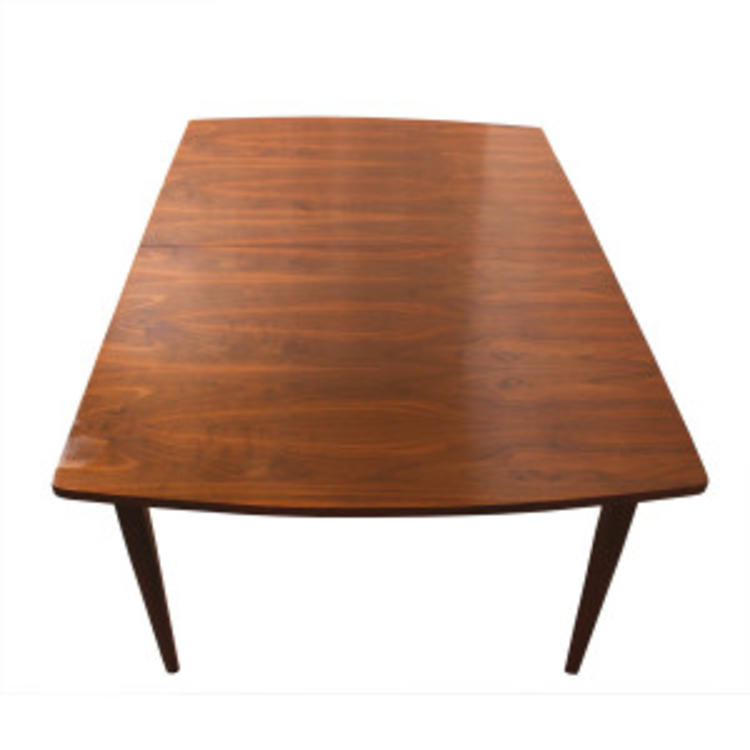 MCM Walnut Expanding Dining Table by Drexel