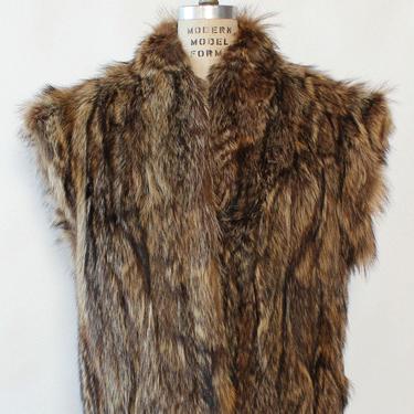 Raccoon Fur Flange Vest S-L