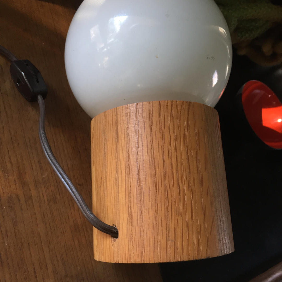 Bill Curry Wood Base Table Lamp Mid Century Cabin Modern Cabin 