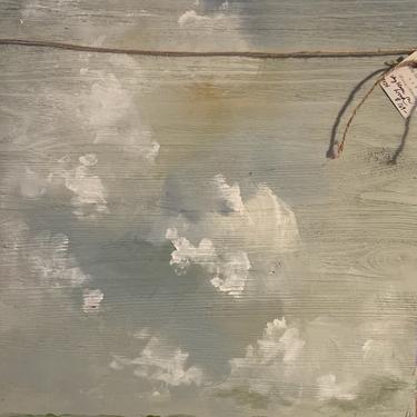 Sky Scape on Wood original Molly Susan Strong Painting
