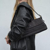 archive DKNY leather boston bag y2k