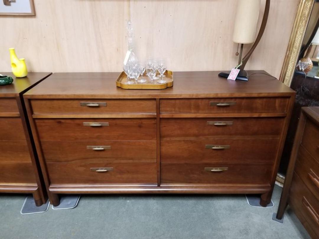 MidCentury Modern solid cherry long dresser Willett Furniture Peg