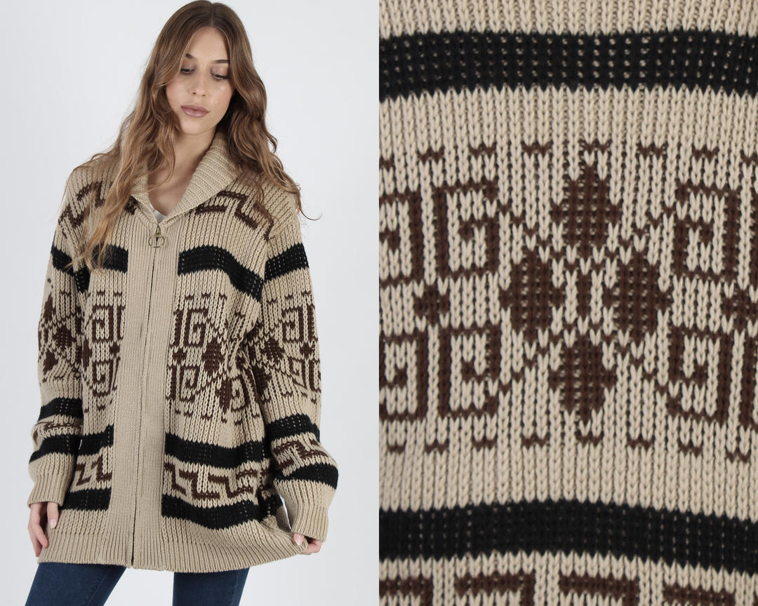 Vintage 70s Pendleton Dude Sweater The Big Lebowski Cardigan Sweater American Archive San Diego CA