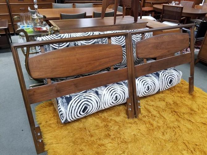 Pair of MidCentury Modern walnut twin headboards from the Rhythm Peg