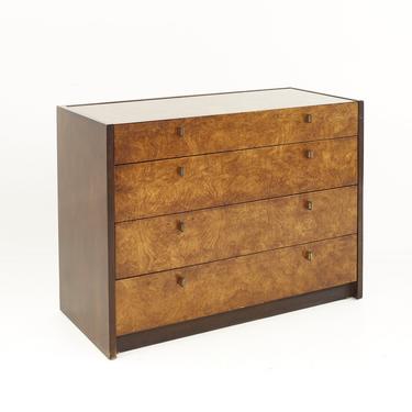 Century Furniture Mid Century 4 Drawer Burlwood Dresser - mcm 