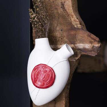 'Sigil' Porcelain Anatomical Heart Wall Vase