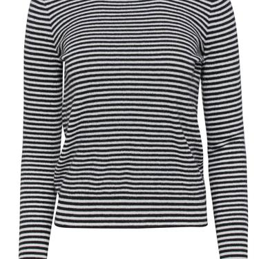 Everlane - White &amp; Black Striped Cashmere Sweater Sz S