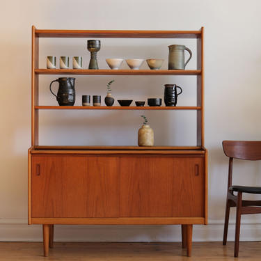 Scandinavian Mid Century Modern Swedish Shelf with Desk 