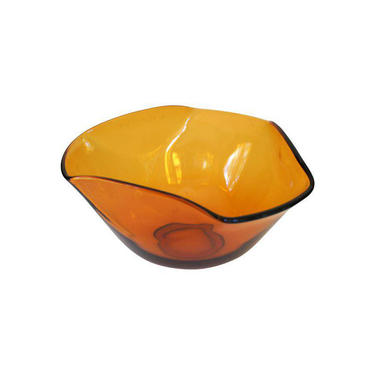 Anchor Hocking Amber Glass Bowl 