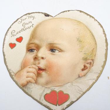 Antique German Early 1900 Valentine, For my Own Sweetheart, Paper Ephemera 