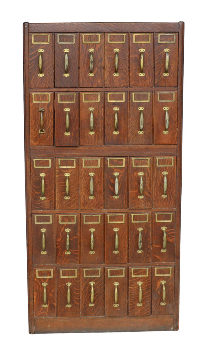 Antique Dark Oak Five Tier Billing by Marykaysfurniture from