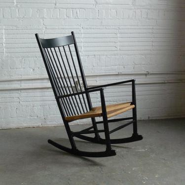 RESERVED Vintage Wegner J16 Rocking Chair by Hans Wegner for Fredericia Furniture 