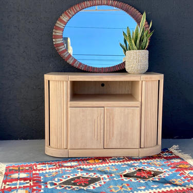 1980s Does Deco Blonde Media Cabinet