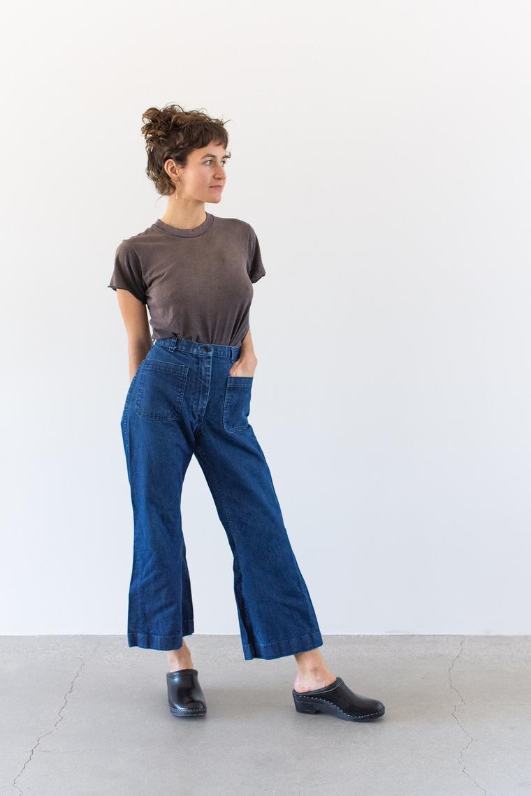 Vintage 24 Waist x 26 Inseam Flare Jean 70s Bell Bottom Kick Rawson