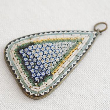 Vintage Italian Micro Mosaic Pendant 