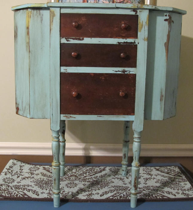 Spring Sale Vintage Martha Washington Painted Sewing Cabinet