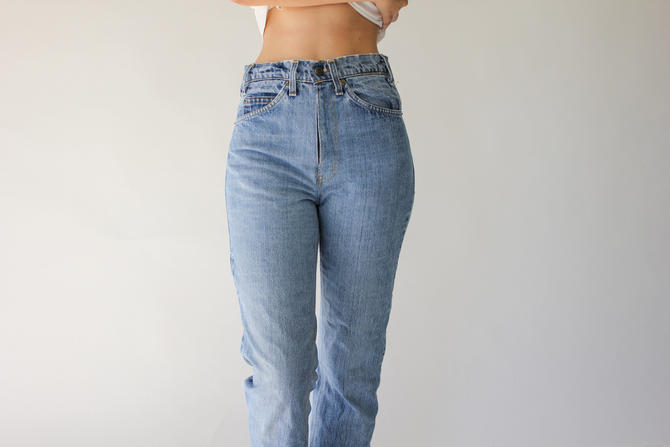 Vintage 70s Levis 575 Orange Tab Customized Light Wash Jeans | Size 27/28 |  | The Vault 1969 | San Diego, CA