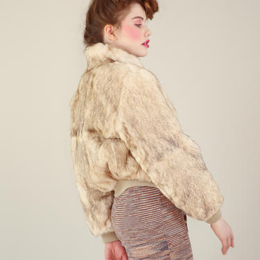 1980s rabbit shop fur coat