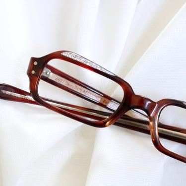 Vintage 50's Liberty Rhinestone Tortoise Shell Cat Eyeglasses Sunglasses Frames 