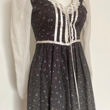 Vintage GUNNE SAX Prarie dress, Gunne Sax prairie Dress, romantic lace and floral Gunne sax dress, xs s 2 