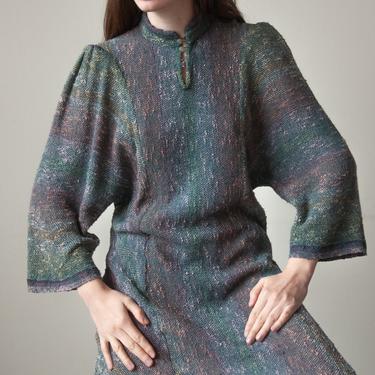 2935d / ombre knit cotton 1970s dress / s / m 