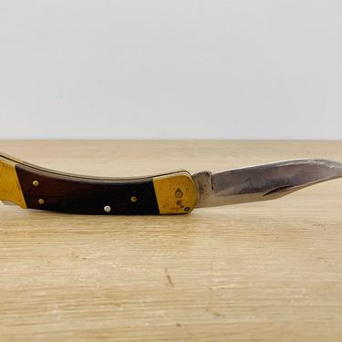 Vintage Buck USA 110 Folding Hunter Lockback Pocket Knife 2 Dots circa 1974-1980 