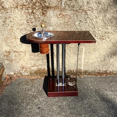 1936 Art Deco Ashtray Side Table, Belmet Products, Charles Hardy Design 