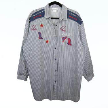 Striped Wild West button up shirt