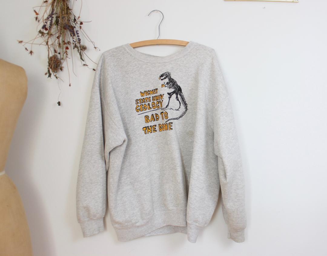 1990's Bad to the Bone Geology Sweater Kitten Surprise Chicago, IL