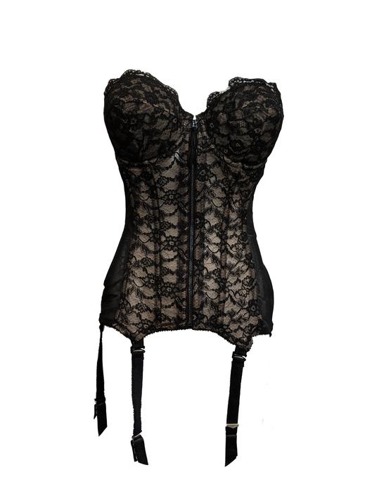 50s Merry Widow Corset with Attached Garters