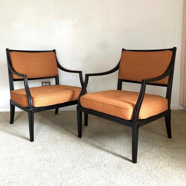 vintage mid century Dunbar Edward Wormley lounge chair pair 
